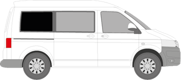 Afbeelding van Zijruit rechts Volkswagen Transporter Family (DONKERE RUIT)