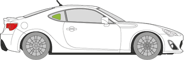 Afbeelding van Zijruit rechts Toyota GT 86