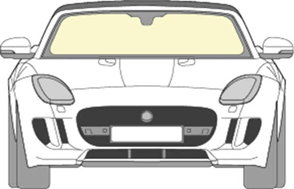 Afbeelding van Voorruit Jaguar F-type coupé solar/sensor