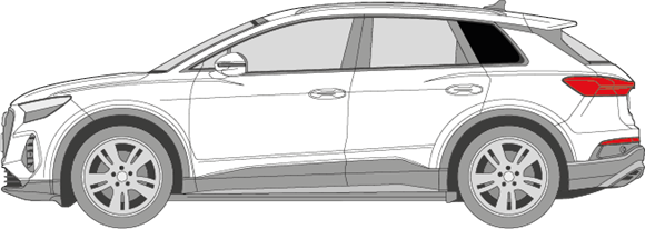 Afbeelding van Zijruit links Audi Q4 E-Tron (DONKERE RUIT)