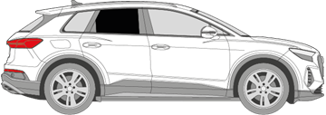 Afbeelding van Zijruit rechts Audi Q4 E-Tron (DONKERE RUIT)