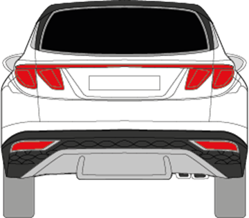 Afbeelding van Achterruit Hyundai Tucson (DONKERE RUIT)
