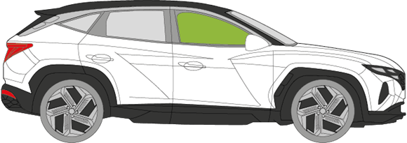 Afbeelding van Zijruit rechts Hyundai Tucson 