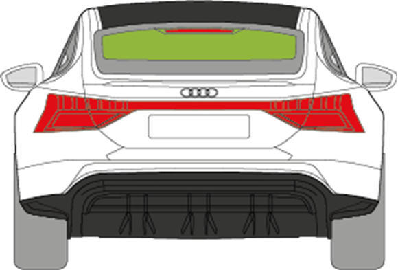 Afbeelding van Achterruit Audi E-Tron Gt gelaagd