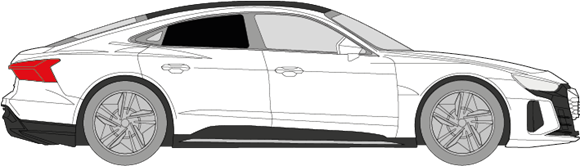 Afbeelding van Zijruit rechts Audi E-Tron Gt (DONKERE RUIT)