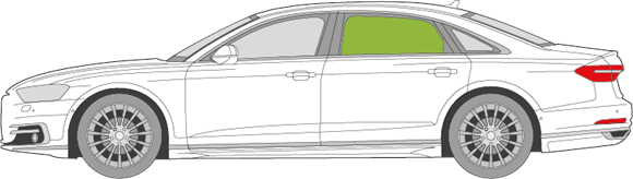 Afbeelding van Zijruit links Audi A8 