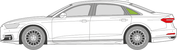 Afbeelding van Zijruit links Audi A8 