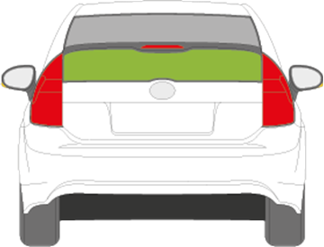 Afbeelding van Achterruit Toyota Prius (onder)