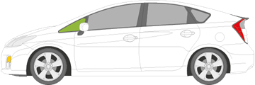 Afbeelding van Zijruit links Toyota Prius 
