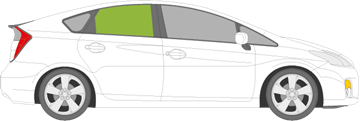 Afbeelding van Zijruit rechts Toyota Prius 