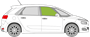 Afbeelding van Zijruit rechts Citroën C4 Picasso