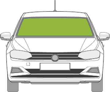 Afbeelding van Voorruit Volkswagen Polo 5 deurs sensor/camera