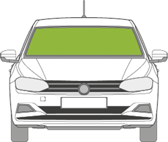 Afbeelding van Voorruit Volkswagen Polo 5 deurs sensor/camera