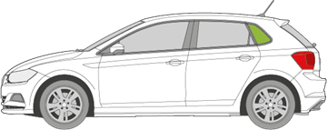 Afbeelding van Zijruit links Volkswagen Polo 5 deurs