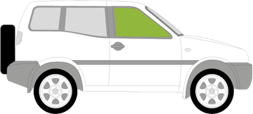 Afbeelding van Zijruit rechts Nissan Terrano 3 deurs SUV