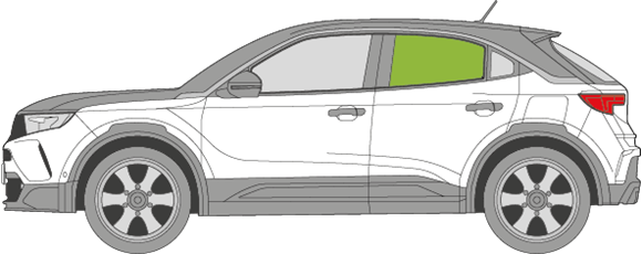 Afbeelding van Zijruit links Opel Mokka 