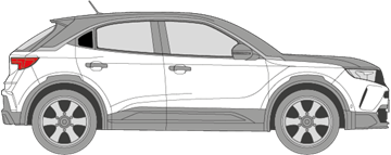 Afbeelding van Zijruit rechts Opel Mokka (DONKERE RUIT)