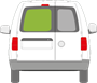 Afbeelding van Achterruit links Volkswagen Caddy met ontdooiing