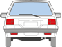 Afbeelding van Achterruit Nissan Micra 5 deurs (blauw)