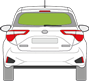Afbeelding van Achterruit Toyota Yaris 3 deurs (met gat ruitenwisser)