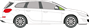 Afbeelding van Zijruit rechts Opel Astra sedan zonder chroomlijst