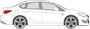 Afbeelding van Zijruit rechts Opel Astra sedan zonder chroomlijst