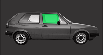 Afbeelding van Zijruit rechts Volkswagen Golf 3 deurs