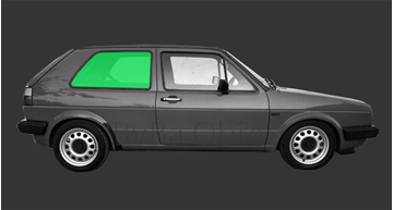 Afbeelding van Zijruit rechts Volkswagen Golf 3 deurs