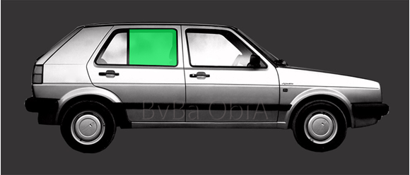 Afbeelding van Zijruit rechts Volkswagen Golf 5 deurs