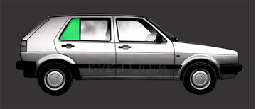 Afbeelding van Zijruit rechts Volkswagen Golf 5 deurs