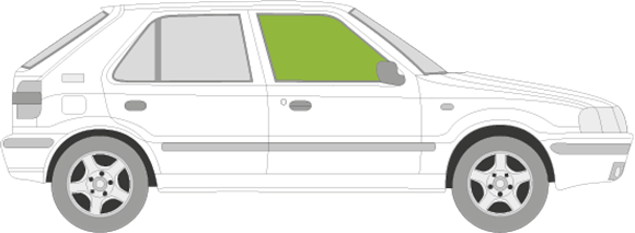 Afbeelding van Zijruit rechts Skoda Felicia 