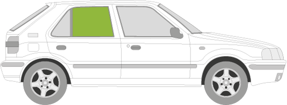 Afbeelding van Zijruit rechts Skoda Felicia 