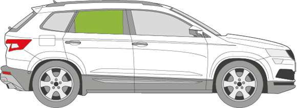 Afbeelding van Zijruit rechts Skoda Karoq 