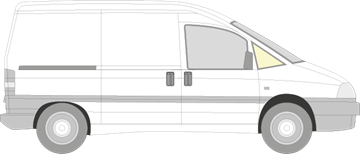 Afbeelding van Zijruit rechts Citroën Jumpy (helder)