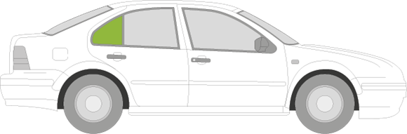 Afbeelding van Zijruit rechts Volkswagen Bora sedan