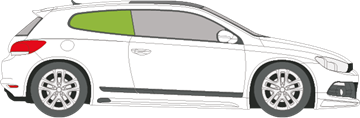 Afbeelding van Zijruit rechts Volkswagen Scirocco