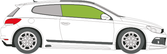 Afbeelding van Zijruit rechts Volkswagen Scirocco