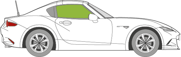 Afbeelding van Zijruit rechts Mazda Mx5 Rf