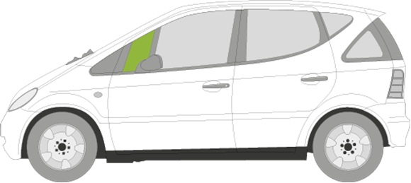 Afbeelding van Zijruit links Mercedes A-klasse 5 deurs