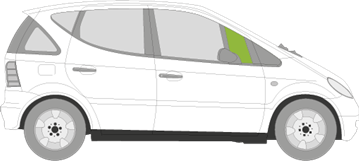 Afbeelding van Zijruit rechts Mercedes A-klasse 5 deurs