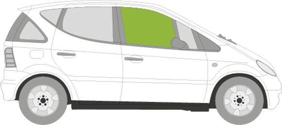 Afbeelding van Zijruit rechts Mercedes A-klasse 5 deurs