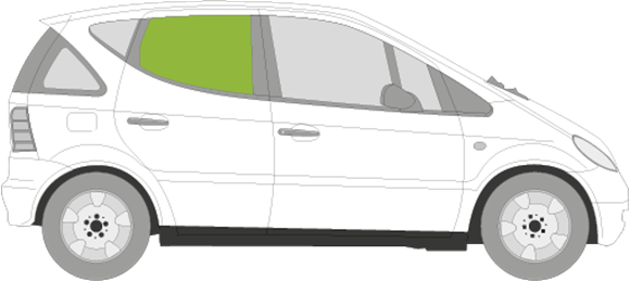 Afbeelding van Zijruit rechts Mercedes A-klasse 5 deurs
