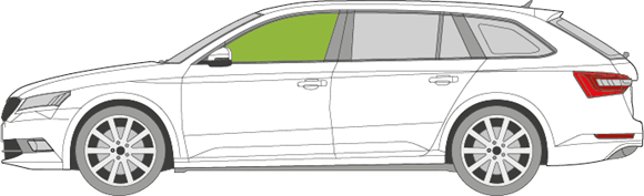 Afbeelding van Zijruit links Skoda Superb break