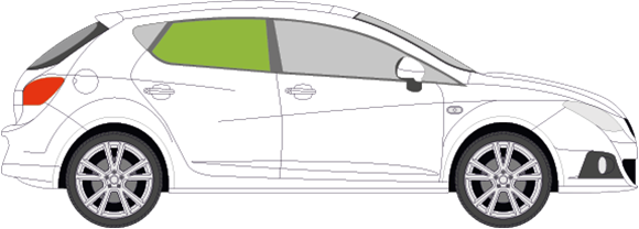 Afbeelding van Zijruit rechts Seat Ibiza 5 deurs