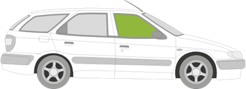 Afbeelding van Zijruit rechts Citroën Xsara break