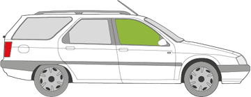 Afbeelding van Zijruit rechts Citroën ZX break