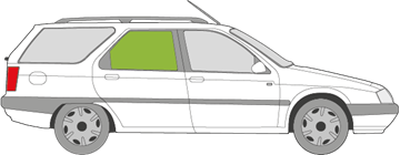 Afbeelding van Zijruit rechts Citroën ZX break 