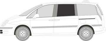 Afbeelding van Zijruit links Fiat Ulysse (DONKERE RUIT)