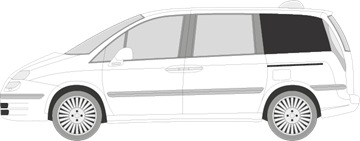 Afbeelding van Zijruit links Fiat Ulysse (DONKERE RUIT)