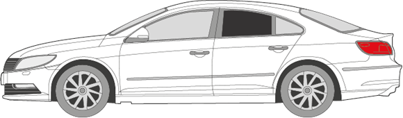 Afbeelding van Zijruit links Volkswagen Passat cc (DONKERE RUIT) 